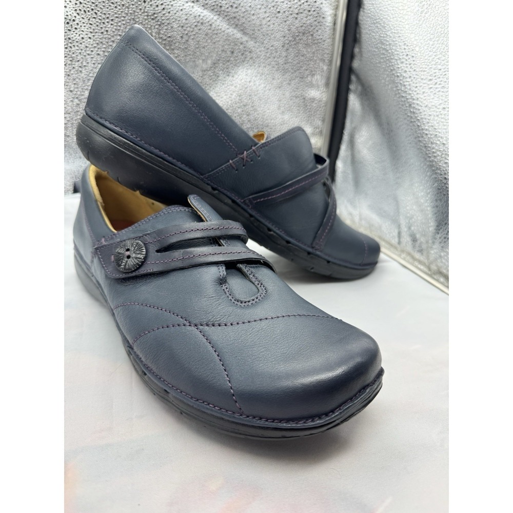 Clarks Artisan Unstructured Esma Womens 11 N Blue Leather Comfort Shoes 26102959
